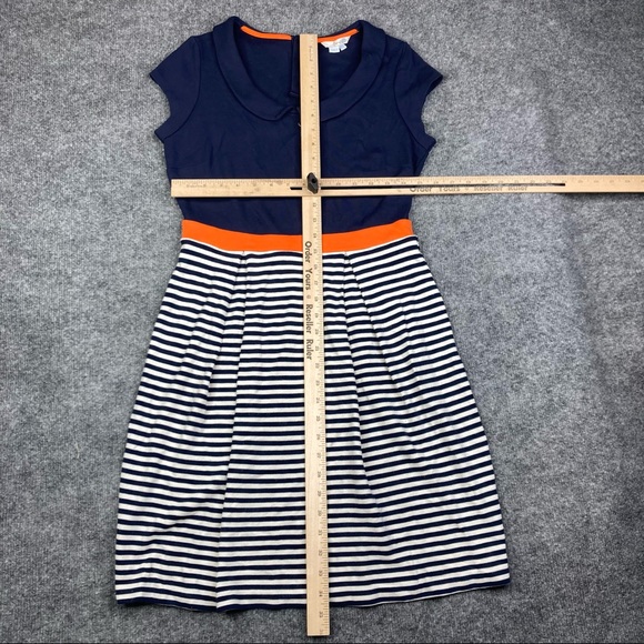 Navy and Orange Striped Dress - Picture 5 of 5